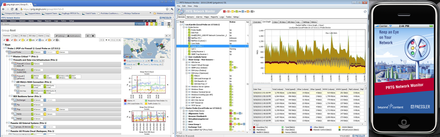 Trois cadre d'utilisation graphique: Browser, Windows GUI et iPhone App