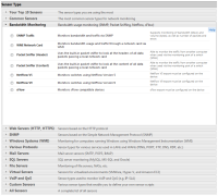 Over 50 sensor types