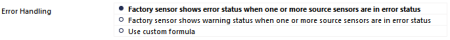 Sensor Factory Error Handling Sensor Factory Error Handling