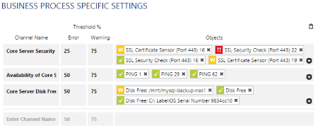 Business Process Sensor Settings Business Process Sensor Settings