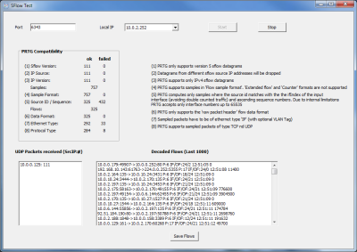 Paessler sFlow v5 Tester