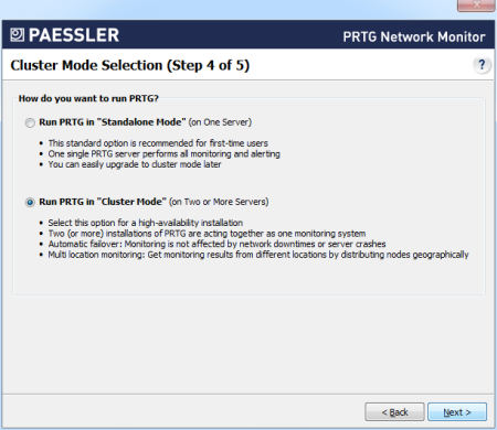 Cluster mode Selection