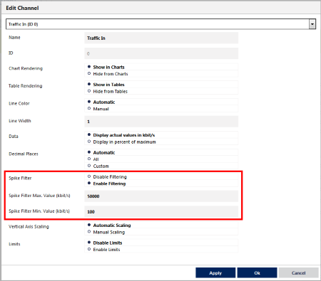 Enable Spike Filter