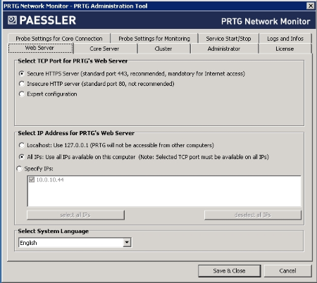 PRTG Administration Tool