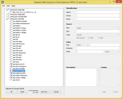 Partial Selection in the Paessler MIB Importer